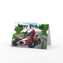 Race Car Birthday Card