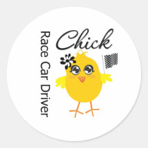 Race Car Driver Chick Sticker