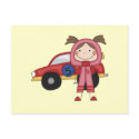 Race Car - Girl T-shirts and Gifts postcards