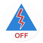 Race Car Kill Switch Decal "Off" stickers