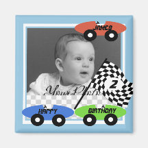 Race Cars/ Photo Refrigerator Magnet
