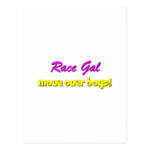 Race Gal Post Cards