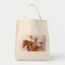 Race Horse and Jockey Canvas Bag