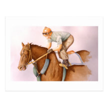 Race Horse and Jockey Postcards
