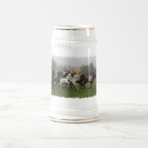 Race Horse Field Beer Stein Coffee Mug