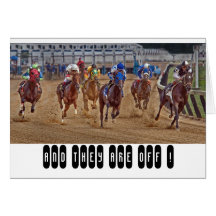 Race Horses Thoroughbreds Card