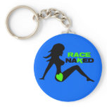 Race Naked Keychain