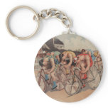 Race to the line - Vintage Cycle Race gift Keychain