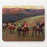 Racehorses in a Landscape jockeys horse art Degas mousepads