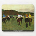 Racehorses In Longchamp By Edgar Degas mousepads