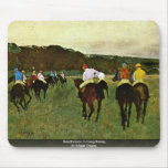Racehorses In Longchamp By Edgar Degas Mousepad