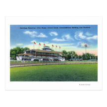 Raceway View of Grand Stand, Club House, Postcards