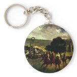 Racing at Longchamp Keychains