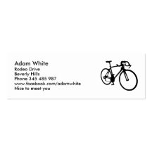 Racing bicycle business card template