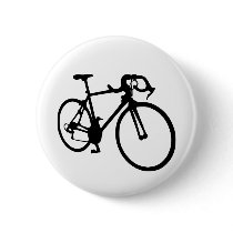 Racing bicycle pinback button