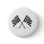 Racing Checkered Flags Pinback Buttons