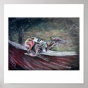 Racing Greyhound art print