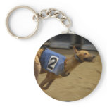 Racing Greyhound Keychain