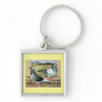 Racing Homers in Loft Key Chain