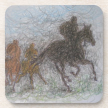 racing horse drink coaster
