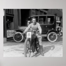 Racing Motorcycle, 1922 Poster