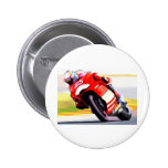 Racing Red Motorcycle Button