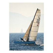 Racing Sailboat Invitation