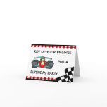 Racing Themed Birthday Invitations cards