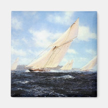 Racing Yachts Refrigerator Magnet