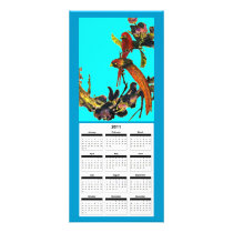 Rack Card Calender 2011 Hong Kong Birds Blue
