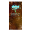 Rack Card Floral Grunge Salon Spa Blue Green rack cards