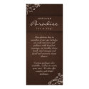 Rack Card Floral Linen Salon Spa Beige Brown rack cards