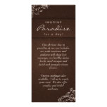Rack Card Floral Linen Salon Spa Beige Brown rack cards