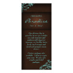 Rack Card Floral Linen Salon Spa Blue Brown