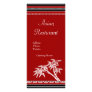 Rack Card Menu Red Black White Asian Bamboo