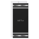 Rack Card Silver Grey Black Chrome Metal