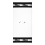 Rack Card Silver Grey Black Chrome Metal White