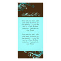 Rack Card Swirl Salon Spa Blue Brown rack cards