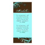 Rack Card Swirl Salon Spa Blue Brown rack cards