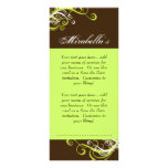 Rack Card Swirl Salon Spa Lime Green Brown rack cards