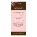 Rack Card Swirl Salon Spa Pink Brown rack cards