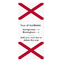 Rack Card with Flag of Alabama, U.S.A.