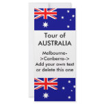 Rack Card with Flag of Australia rack cards