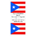 Rack Card with Flag of Puerto Rico, U.S.A.