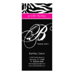 Rack Card Zebra Beauty Salon Spa Pink rack cards