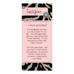 Rack Card Zebra Daisy Floral Salon Spa Baby Pink
