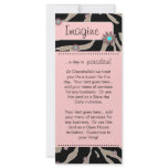 Rack Card Zebra Daisy Floral Salon Spa Baby Pink rack cards