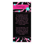 Rack Card Zebra Daisy Floral Salon Spa Pink Blue rack cards