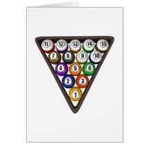 Racked Pool Balls Greeting Card