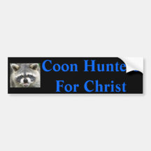 racoon, Coon Hunters For Christ Bumper Stickers